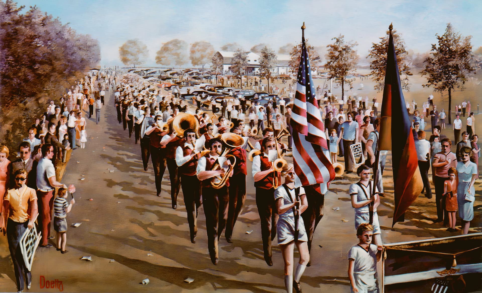 German-American Society Parade Postcard Photo